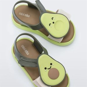 MINI MLSA Kids Shoes Melflex Watermelon Straberry Pin Avocado Princess Baby Girlals Sandals Shoe 220615