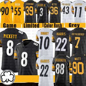 Wholesale pats football resale online - Najee Harris Football Jersey Mens Kenny Pickett T J Watt Pat Freiermuth Mitchell Trubisky Minkah Fitzpatrick Chase Claypool Roethlisberger Troy Polamalu Jack Bush