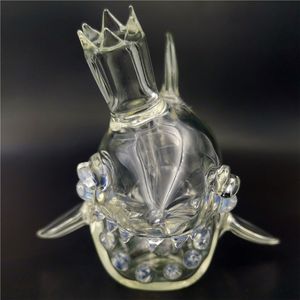 Shark Bong Mini Cute Dab Rig Glass Water Pipe Hookah 10mm Female Joint Bubbler Percolater Borocilicate Craftbong