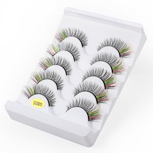 Curly CrissCross MultiLayer Falska ögonfransar Tjock naturlig lång återanvändbar handgjord mjukt ljus 3D Fake Lashes Makeup Tillbehör för ögon Ögonfransförlängningar