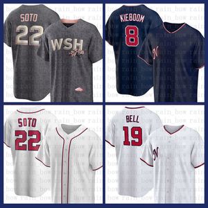 2022 Nationals Juan Soto Baseball Jersey Carter Kieboom Nelson Cruz Josh Bell Keibert Ruiz Lane Thomas Cesar Hernandez Stephen Strasburg Luis Garcia Yasel Antuna