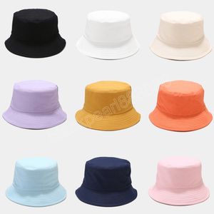 Solid Women Bucket Hat Two Side Wear Candy Colors Sun Hat Outdoor Sports Travel Beach Caps Fishermen Hats Hip Hop Kvinnlig mössa