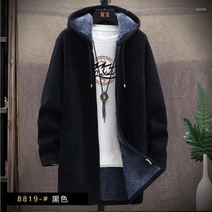 Men's Wool & Blends Autumn Winter Plush Thickened Warm Knitted Jacket Coat