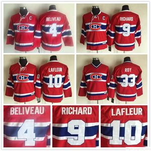 Wholesale maurice richard jersey for sale - Group buy Kids Montreal Canadiens Jean Beliveau Maurice Richard Guy Lafleur Jerseys Vintage Youth Boys Home Red Patrick Roy Hockey Jersey