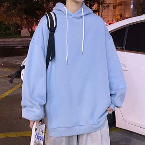 Koreanischen Stil männer Hoodie Herbst Einfarbig Pullover Mode Sweatshirt Langarm Casual männer Kleidung LL220815