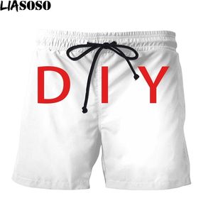 Liasoso 3d Print Men Shorts DIY Klient Niestandardowy projekt