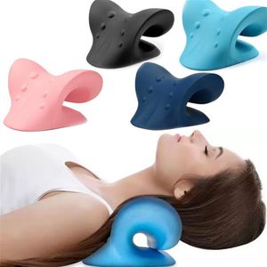 Neck Shoulder Stretcher Relaxer Cervical Chiropractic Traction Device Pillow for Pain Relief Cervical Spine Alignment Gift Adjust 294s