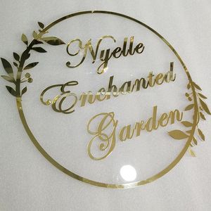 Wholesale unique signs resale online - Other Event Party Supplies Custom Acrylic Wedding Wall Sign Personalized Bride And Groom Name Babyshower Circle Shape Decor Unique Gift