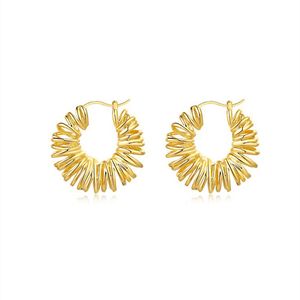 Stud Bottega Europeu e Americano Primavera Brincos de Ouro Stud Niche Design High-End Light Luxury Fashion Tide Marca Retro Wild Jewelry Presente DDD