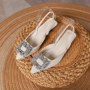 Summer Rhinestone Fairy Fashion Sandals Wind High Heels Gentle Women's All-Match Plussandals 21363