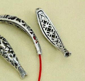 Perline di pesce argento tibetano per bracciale decorativo decorativo per gioielli fai -da -te accessori in lega dgs3s