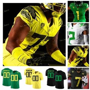 Nik1 NCAA Koleji Oregon Ducks Kyle Long Haloti Ngata Jonathan Stewart Akili Smith Özel Futbol Formaları Yeşil Beyaz Siyah Erkek Kadın Gençlik