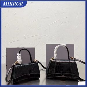 Зеркало роскошная высококачественная модная сумка женщин дизайнерские сумки с белой черной кожаной вышивкой вышива