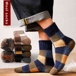 Designer Runner Sock Merinowolle Herrensocken Extra dicke Socken Merinowolle Kaninchensocken Schneebeständigkeit UK Russland