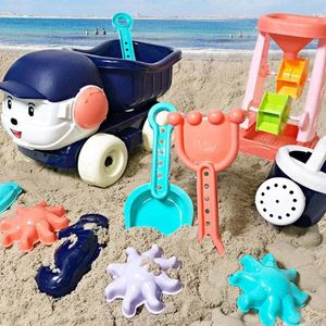 Strandleksaker för barn baby strand spel leksaker barn sandlåda set kit sommarleksaker för strand lek sandvatten spel vagn 220527