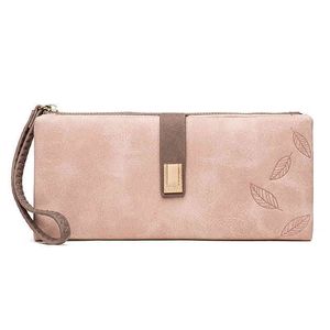 Long zipper femal clutch wallet cell phone leather women wallet with wristlet