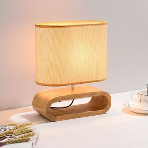 مصابيح طاولة الخشب الشمالي مصباح مصباح قطعة قماش للظهور لأضواء عاكس غرفة المعيش