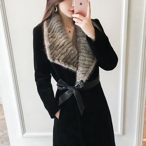 Women's Fur & Faux Real Coat Women Korean Winter Warm Sheep Jacket Shearing Woolen Overcoat Abrigos Mujer Invierno 2022 1799 YY601