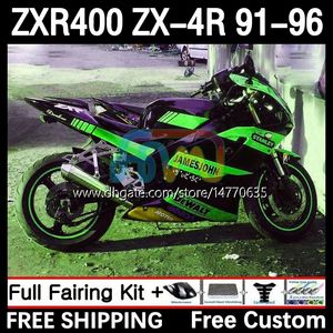Kawasaki Ninja ZXR 400 CC ZX4R ZXR400 ZX-4R 91 92 93 94 95 96 12DH.189 BODY ZX 4R ZXR-400 1991 1992 1993 1994 1994 1995 1996 400CC 91-96 OEM FAIRLING KIT RECTOL GREEN