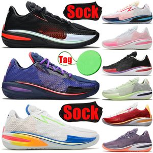 With Tag Sock Zoom GT Cuts zooms basketball shoes for men women Ghost Black Hyper Crimson Team USA Think Pink Rawdacious sneakers mens womens trainers sports