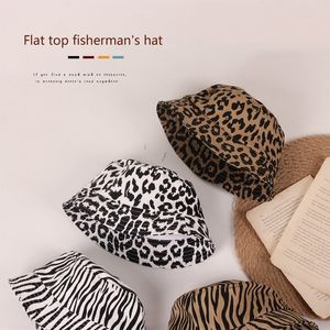 Yürümeye Başlayan Çocuk Şortu Desen toptan satış-Yürümeye başlayan yaz kovası şapkası sevimli leopar hayvan deseni kısa brim uV koruma balıkçı şapkası yıl boyunca kız erkek erkekler