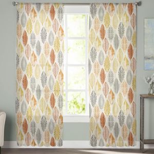 Vorhang Vorhänge Gelb Orange Sackleinen Unten Tüll Vorhänge Für Wohnzimmer Schlafzimmer Dekoration Luxus Voile Volant Sheer KitchenCurtain