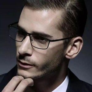 Fashion Sunglasses Frames Super Light Man Pure Titanium Optical Prescription Eyeglass Sports Brand Business Men Frame Eyeglasses 8184