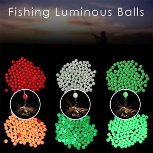 100pcllot Luminous Beads 3mm12 mm Fish Fasola okrągłe kulki pływak