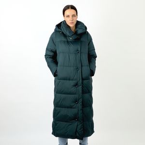 Kurtka damska długa kurtka parka z kapturem pikowana płaszcz żeńska bawełniana bawełniana ubrania w rozmiarze ciepła moda jakość marki 201201