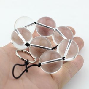 BEEGER 7 Größen Analkugeln Vaginalkugeln Transparenz Glas sexy Spielzeug Kette Perlenspiel Produkte