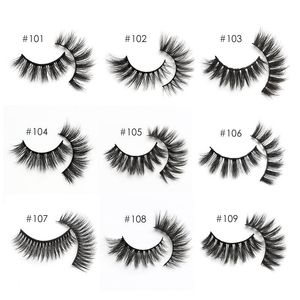 Falska ögonfransar 4/20/50/200 Par Eyelash Wholesale 3D Mink Lashes Natural Soft Reusable Messy Fake in Bulk Cilios Makeup-3