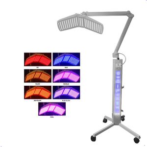 Stand PDT LED Macchina per il ringiovanimento della pelle 7 colori Salone di bellezza Uso Maschera sbiancante per il viso Terapia della luce biologica Trattamento della pelle fotonica Attrezzatura professionale