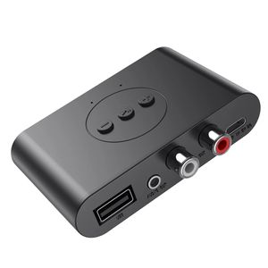 Émetteurs Bluetooth V5.0 Récepteur audio U Disque RCA 3,5 mm 3.5 Adaptateur sans fil de musique stéréo AUX Jack avec micro pour le kit de voiture Amplificateur B21