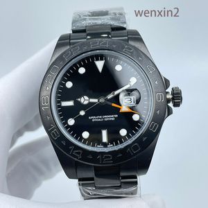 Classic black Shell Men's Watch Luxury 41mm mechanical automatic stainless steel yellow special needle