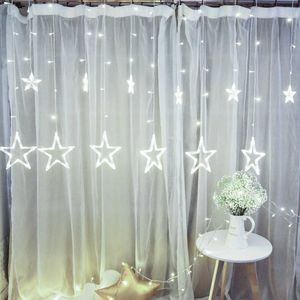 Strings Star Curtain String Light Garland LED Fairy Vintage Cover Bulb Guard Lamp Pendant For Christmas Decorations EU PlugLED