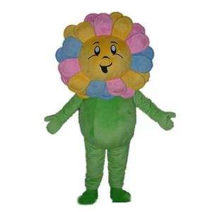 2022 Halloween colorful sunflower Mascot Costume High quality Cartoon Plush Anime theme character Adult Size Christmas Carnival Birthday Party Fancy Outfit