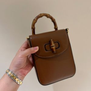 ミニ竹のクラッチバッグ女性肩の財布ソリッドカラー携帯電話バッグハンドバッグ財布