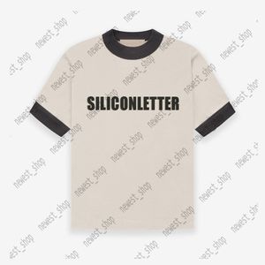 T-shirt infantil de grife para meninos e meninas oversize soltos eua camisetas clássicas com letra de silicone streetwear infantil roupas de algodão manga curta decote em v camiseta casual