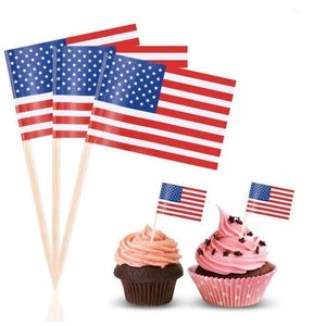 Tandpetare landsflaggor Art Tandpetare Party Sticks Cupcake/Cake/Pie/Fruit/Glass Topper Decoration