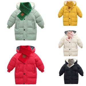 Jaqueta para baixo para adolescentes russos para o inverno para menino, algodão algodão alinhado Parka Jackets Sonw Children mais grossa de roupas 1-12 J220718