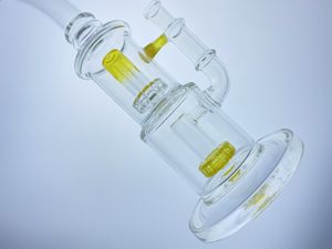Smoking Pipe Bong mit gebogenem Hals und amerikanischem gelbem 13-Zoll-14-mm-Gelenk, neues Design