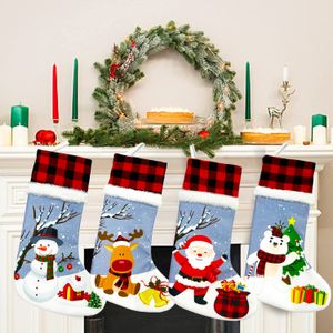 Wholesale decorative christmas for sale - Group buy New Christmas decoration Christmas socks old man snowman gift bag Christmas decoration socks pendant