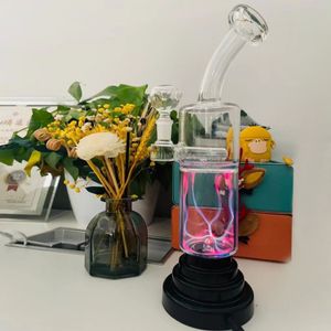 The latest LED glass water smoking can charge, plasma hooka charging laser lights, support custom LOGO