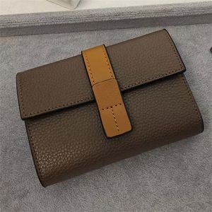 2023 womens vertical wallet short wallets in soft grained calfskin designer quality high card holder purses