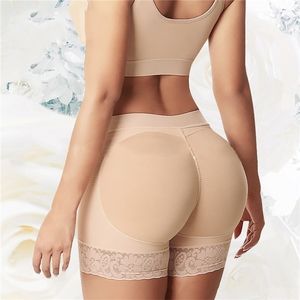 Shapewear Miracle Body Shaper Gesäßheber Enhancer Fake Butt Gepolstertes Höschen Einfarbig Hip Lift Sculpt Boost Lace Up 220530