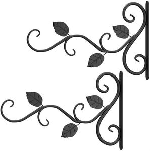 Metall Plant Flower Potts Basket Hanger Wall Hanging Hooks Garden Courtyard Gate Staket Blommor Pot Hook For Gardens Balcony Decor 20220606 D3