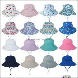 Baby Bucket Cap Kids Sun Hat Ward Top Wide Breim Fisherman Hats Boy Girl Lean Protection Случайные дети Drop Доставка 2021 Caps Accesso