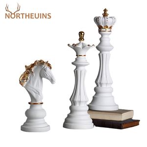 Northeuinins Resin Chess Pieni di bachene Accessori Accesso della stanza estetica retrò per decorazioni per la casa degli interni Scultura di bacini 220622