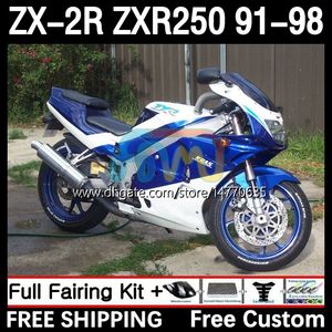 Corpo para kawasaki ninja zx2r zxr250 zx 2r 2 r r250 zxr 250 89-98 9DH.37 ZX-2R ZXR-250 91 91 92 93 94 95 96 97 98 98 98, azul-r250 1991 1992 1993 1994 1995 1995 1996 1997 1998 Fairinging