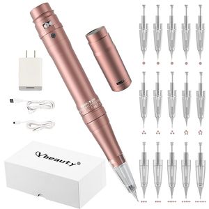 Wireless Permanent Makeup Machine Pen Professional Eyebrows Lip Tattoo Microblading DIY With Cartridge Needle 220624